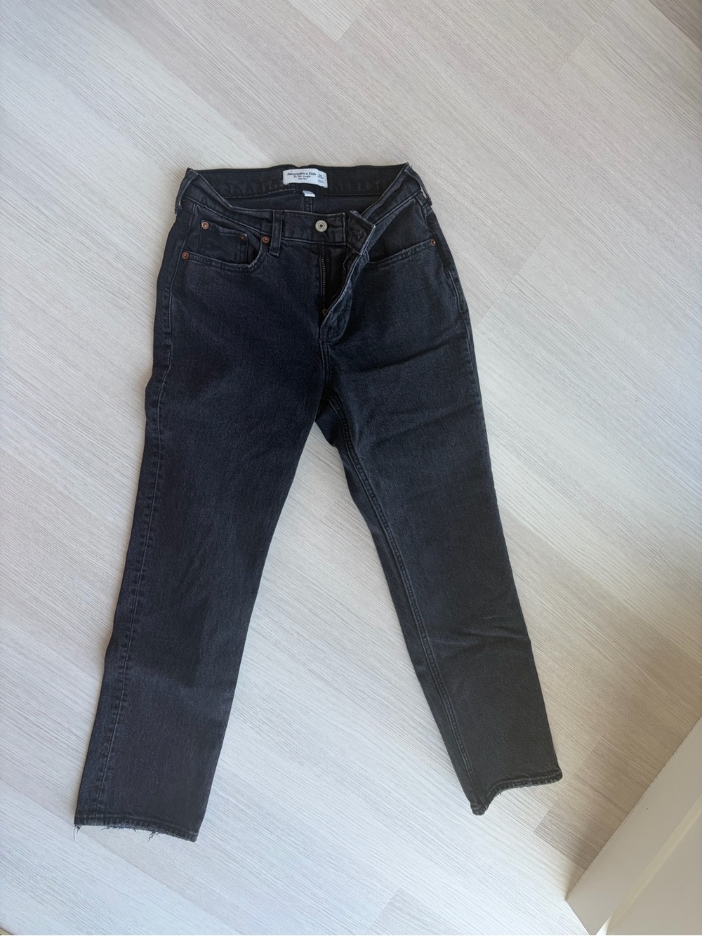 Abercrombie & Fitch Charcoal Black High-Rise Jeans